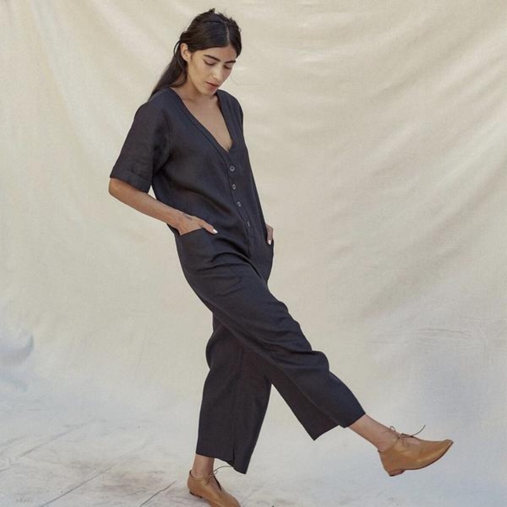 Sugar Candy Mountain Sunflower Jumpsuit in Black M